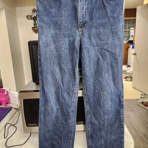 Denim Blue Straight Leg Women's Jeans 100% Cotton